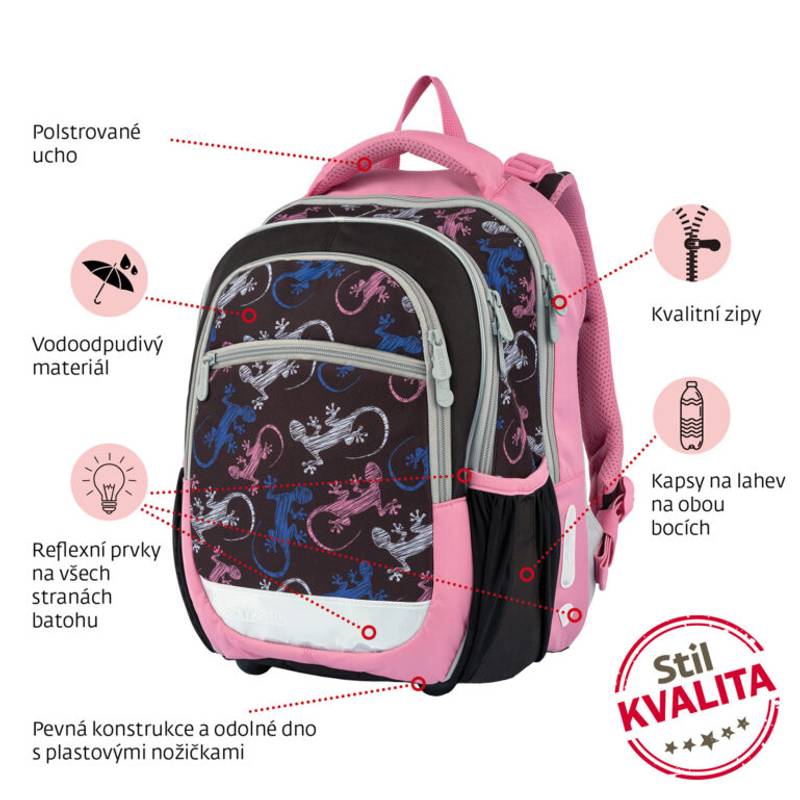 Školský batoh Lizzard, viacfarebná Školský batoh Lizzard, viacfarebná