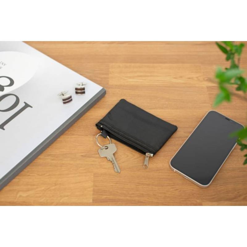 Klíčenka, peněženka na zip, černá / HOLMES / Klíčenka, peněženka na zip, černá / HOLMES /