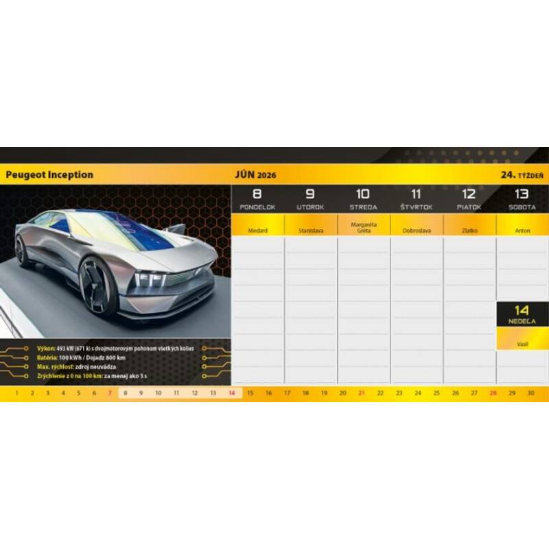 Stolový kalendár Autokalendár 2026 Stolový kalendár Autokalendár 2026
