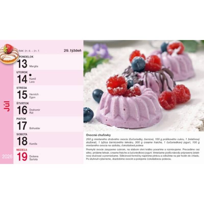 Stolový kalendár Múčniky 2026 Stolový kalendár Múčniky 2026