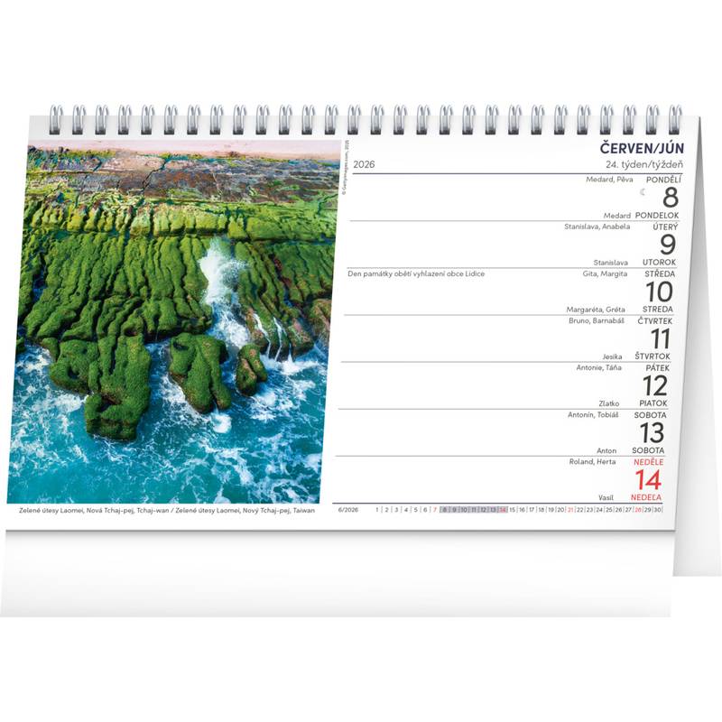 NOTIQUE Stolový kalendár Voda CZ/SK 2026, 23,1 x 14,5 cm NOTIQUE Stolový kalendár Voda CZ/SK 2026, 23,1 x 14,5 cm