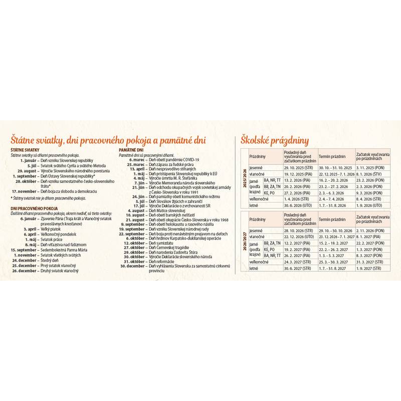 Stolový kalendár Recepty starej mamy 2026 Stolový kalendár Recepty starej mamy 2026