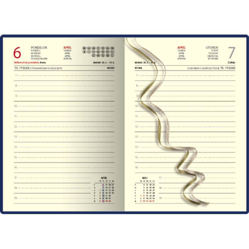 DENNÝ DIÁR A5 FOLK EXTRA ČERVENÝ 2026 DENNÝ DIÁR A5 FOLK EXTRA ČERVENÝ 2026