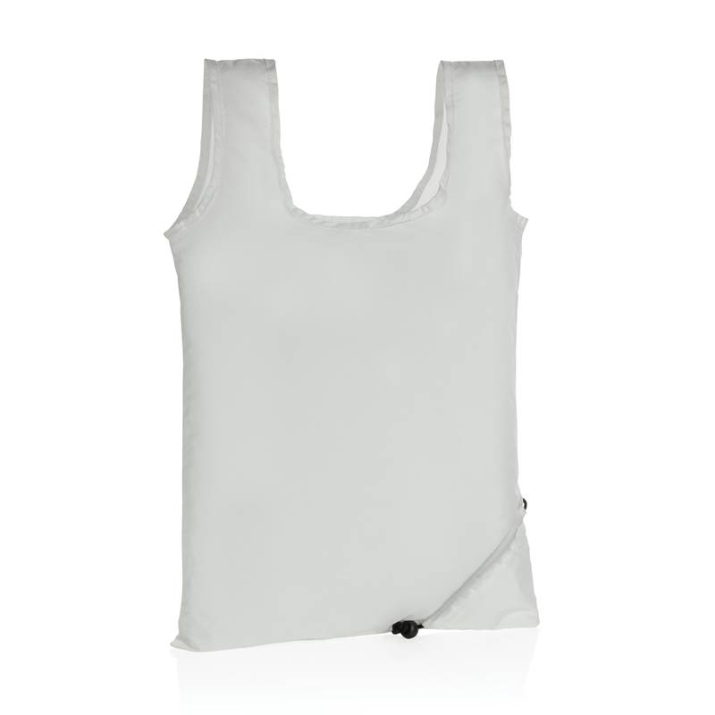 Skladacia nákupná taška Impact zo 190T RPET AWARE™, biela Skladacia nákupná taška Impact zo 190T RPET AWARE™, biela