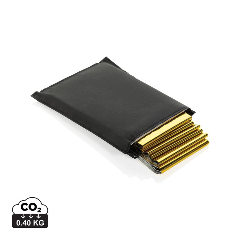 Solra núdzová fólia v puzdre z rec. RPET (RCS), čierna Solra núdzová fólia v puzdre z rec. RPET (RCS), čierna