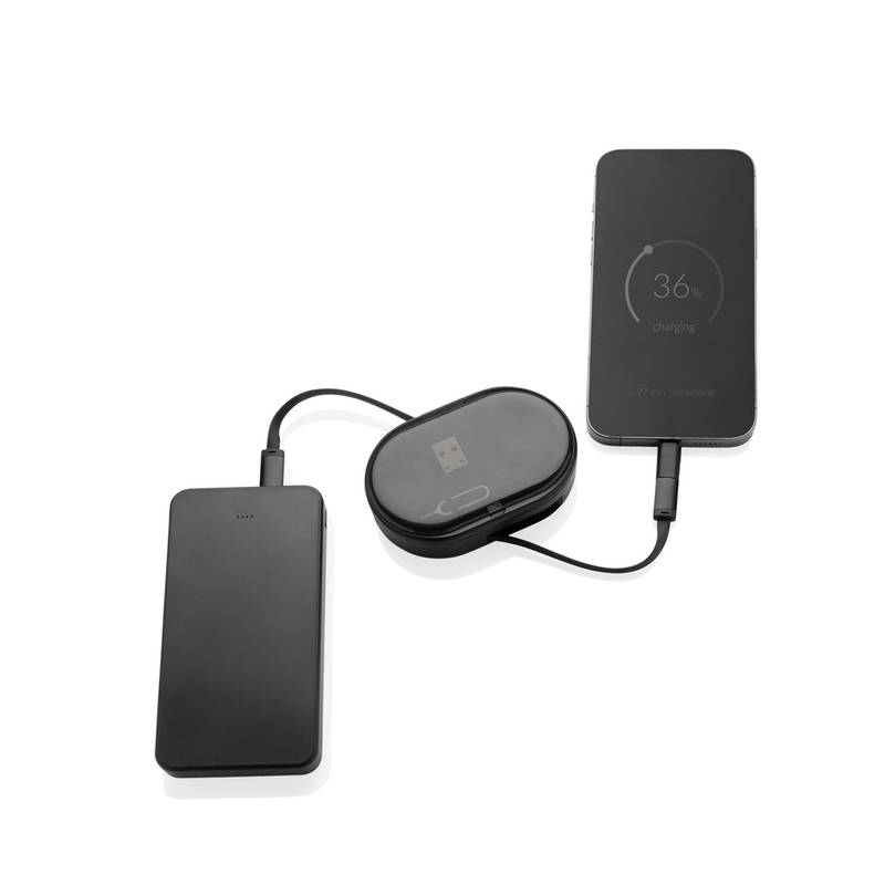 Chargevix RCS multifunkční nabíjecí sada 60 W z rec. plastu, černá Chargevix RCS multifunkční nabíjecí sada 60 W z rec. plastu, černá