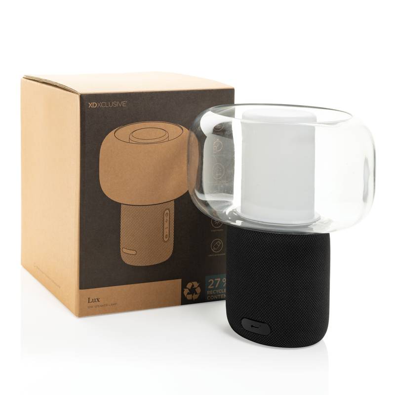 Lux RCS reproduktorová lampa z rec. plastu 10 W, čierna Lux RCS reproduktorová lampa z rec. plastu 10 W, čierna