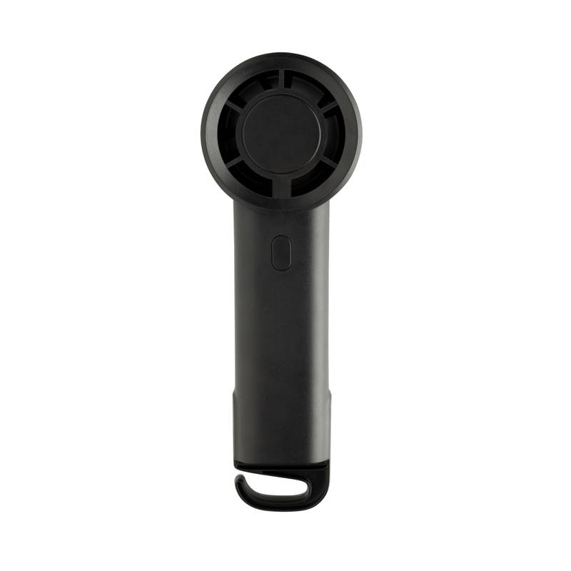 Twist RCS přenosný nabíjecí ventilátor z rec. plastu, černá Twist RCS přenosný nabíjecí ventilátor z rec. plastu, černá