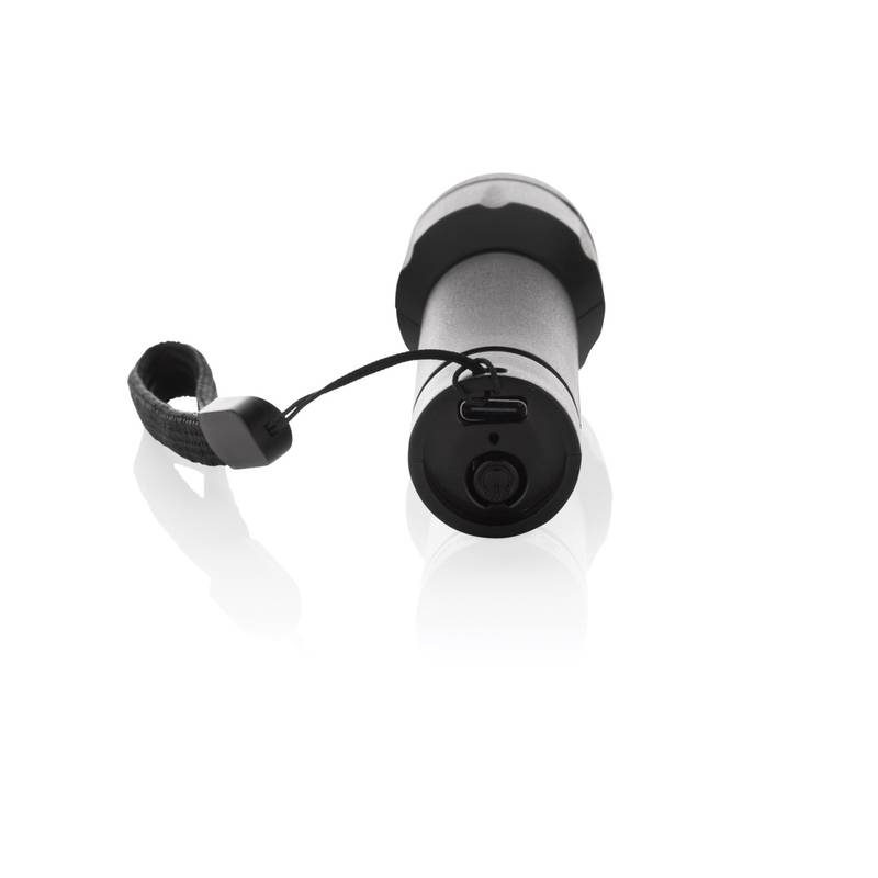 Flara RCS USB nabíjateľné svietidlo z rec. plastu, čierna Flara RCS USB nabíjateľné svietidlo z rec. plastu, čierna