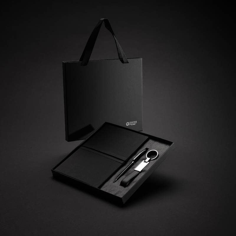 Swiss Peak RCS certifikovaná dárková business sada, černá Swiss Peak RCS certifikovaná dárková business sada, černá
