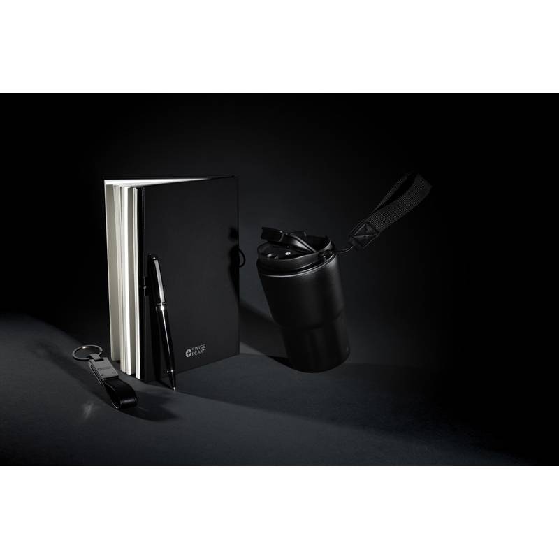 Swiss Peak RCS cert. Luxusní business sada s termohrnkem, černá Swiss Peak RCS cert. Luxusní business sada s termohrnkem, černá