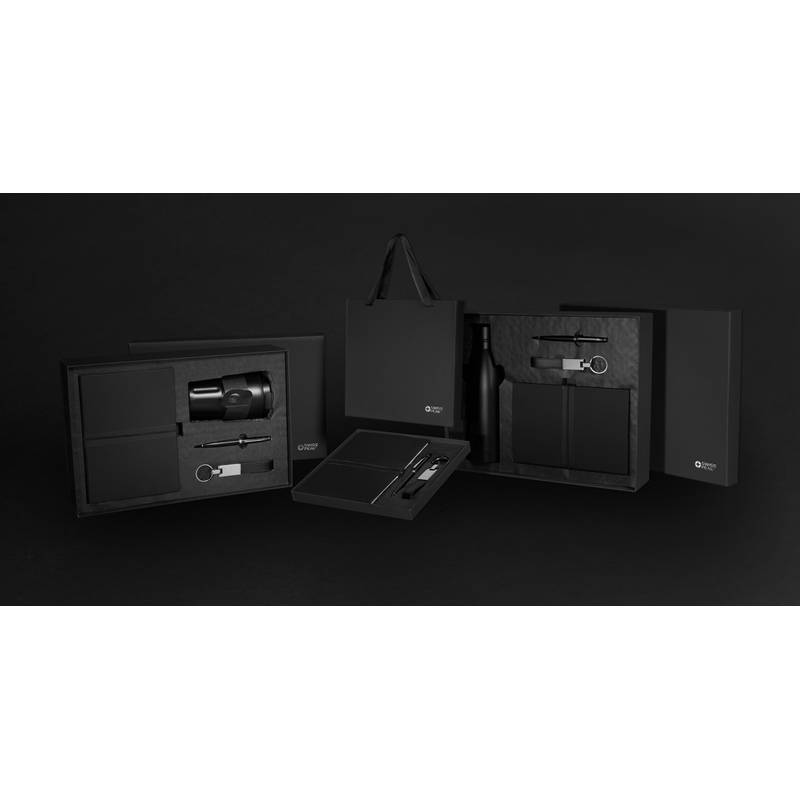 Swiss Peak RCS cert. Luxusní business sada s termohrnkem, černá Swiss Peak RCS cert. Luxusní business sada s termohrnkem, černá