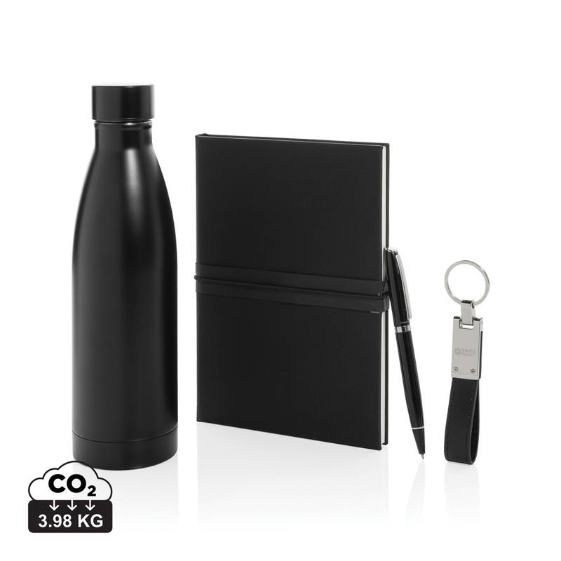 Swiss Peak RCS luxus. dárek. business sada s lahví na vodu, černá Swiss Peak RCS luxus. dárek. business sada s lahví na vodu, černá