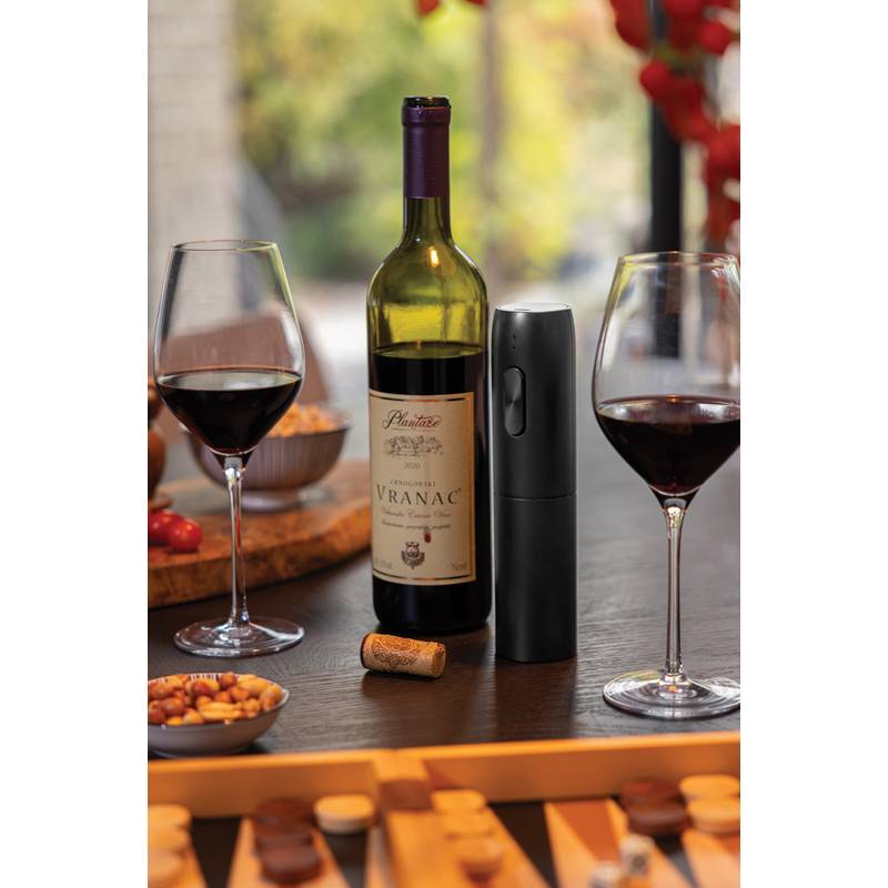 Vino elektrický nabíjecí otvírák na víno, černá Vino elektrický nabíjecí otvírák na víno, černá