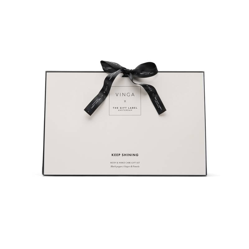 VINGA x TGL darčeková sada starostlivosti o telo a ruky, biela - čierna VINGA x TGL darčeková sada starostlivosti o telo a ruky, biela - čierna
