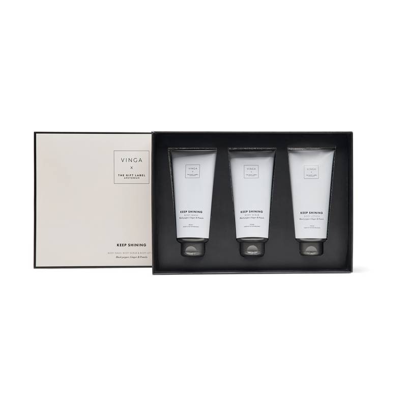 VINGA x TGL darčeková sada starostlivosti o telo, biela - čierna VINGA x TGL darčeková sada starostlivosti o telo, biela - čierna