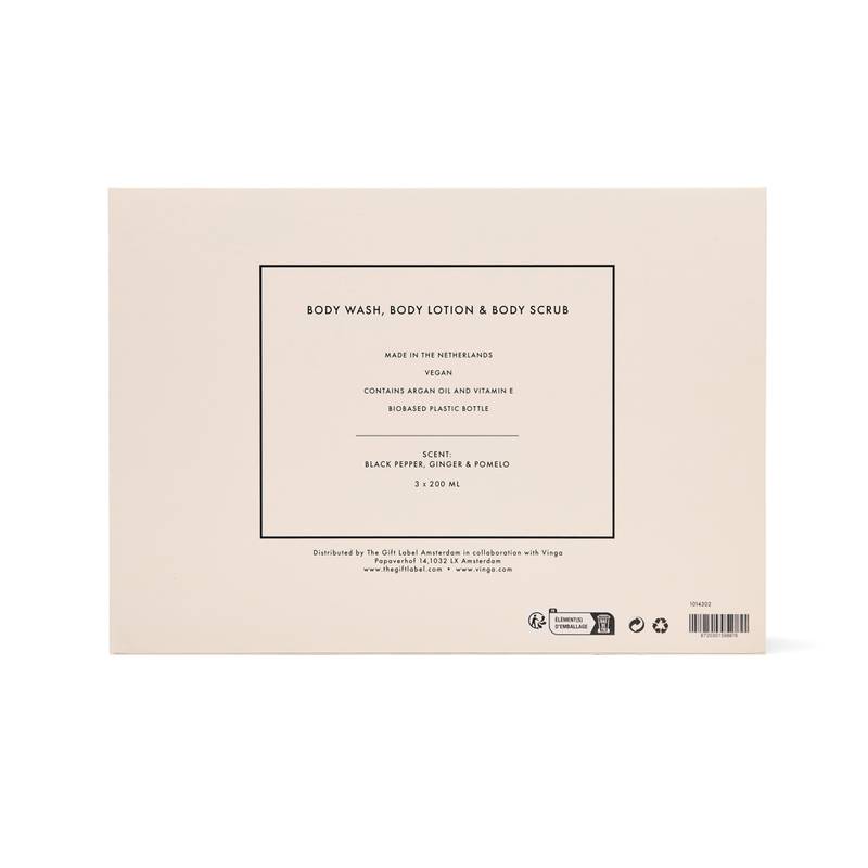 VINGA x TGL darčeková sada starostlivosti o telo, biela - čierna VINGA x TGL darčeková sada starostlivosti o telo, biela - čierna