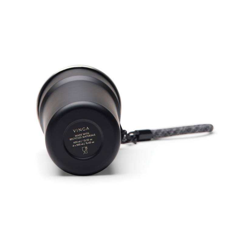VINGA Parks RCS nerezové poháre, 4 ks, 250 ml, čierna VINGA Parks RCS nerezové poháre, 4 ks, 250 ml, čierna