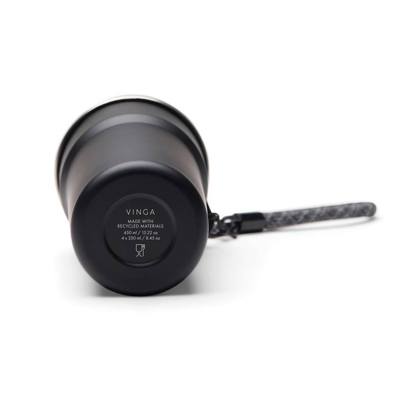 VINGA Parks RCS nerezové poháre, 4 ks, 250 ml, čierna VINGA Parks RCS nerezové poháre, 4 ks, 250 ml, čierna