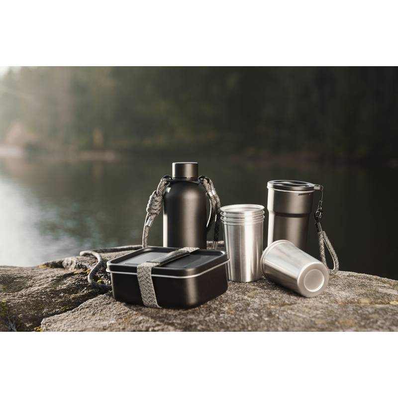 VINGA Parks RCS nerezové poháre, 4 ks, 250 ml, čierna VINGA Parks RCS nerezové poháre, 4 ks, 250 ml, čierna