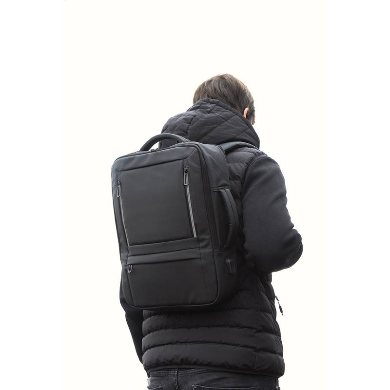 Molson RPET batoh na dokumenty, čierna Molson RPET batoh na dokumenty, čierna