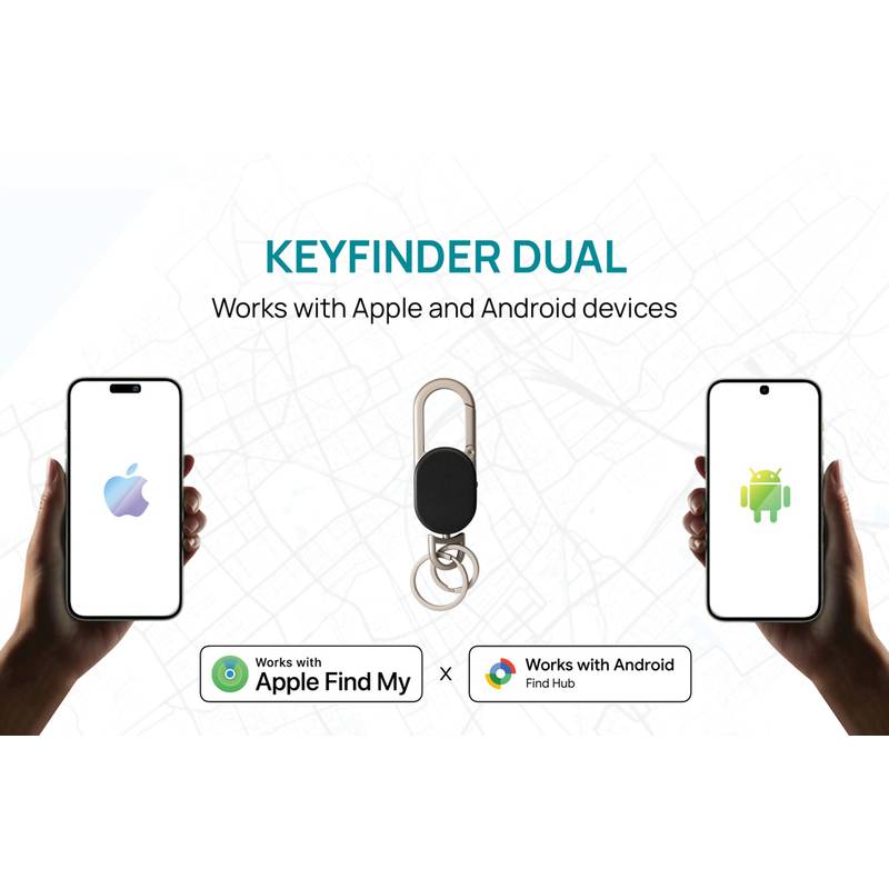 Keyfinder Dual kľúčenka s globálnym vyhľadávaním, čierna - sivá Keyfinder Dual kľúčenka s globálnym vyhľadávaním, čierna - sivá