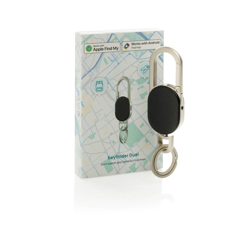 Keyfinder Dual kľúčenka s globálnym vyhľadávaním, čierna - sivá Keyfinder Dual kľúčenka s globálnym vyhľadávaním, čierna - sivá