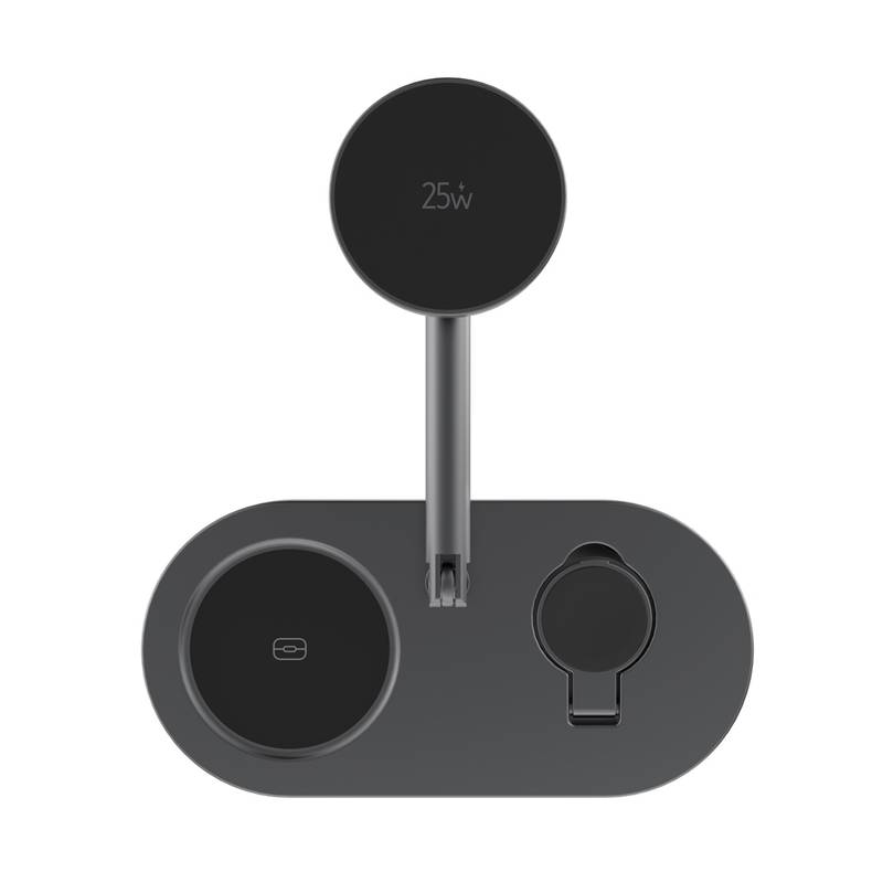 Quantum RCS ultra-rýchla 25W magnet. bezdrôt. nabíjačka, sivá - čierna Quantum RCS ultra-rýchla 25W magnet. bezdrôt. nabíjačka, sivá - čierna