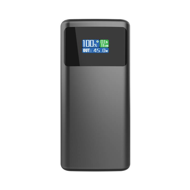 Quantum RCS ultra-rýchla PD 45W 10 000 mAh powerb. s displ., sivá - čierna Quantum RCS ultra-rýchla PD 45W 10 000 mAh powerb. s displ., sivá - čierna