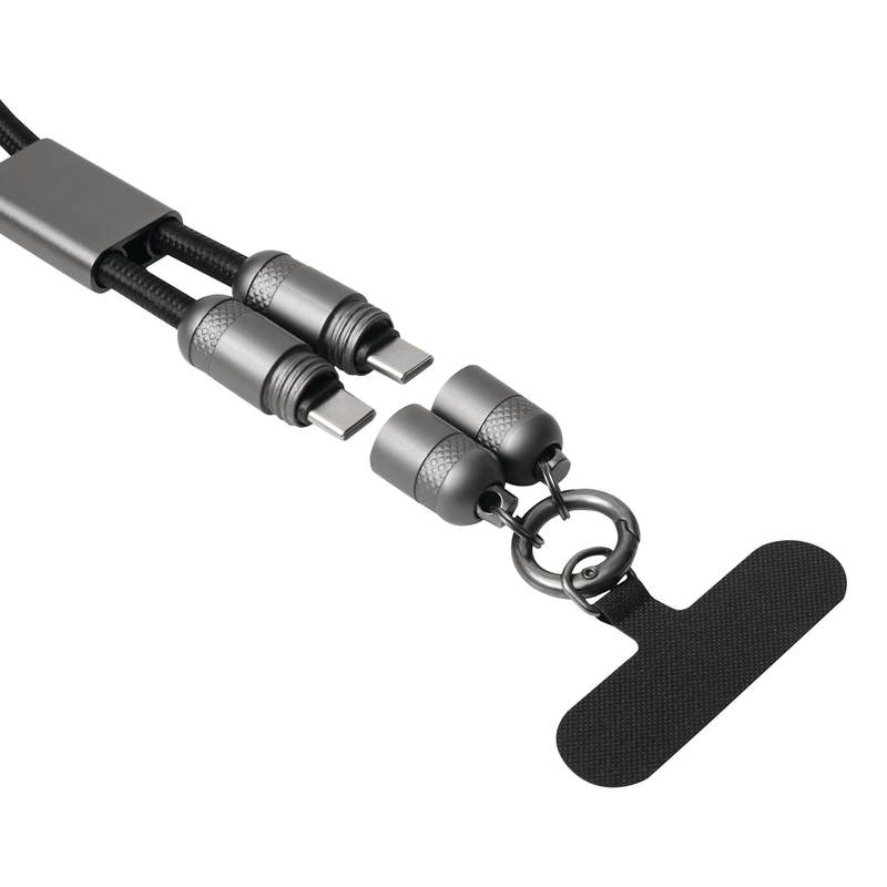 SHORTCARRY - Multifunkčný nabíjací a dátový kábel, čierna SHORTCARRY - Multifunkčný nabíjací a dátový kábel, čierna