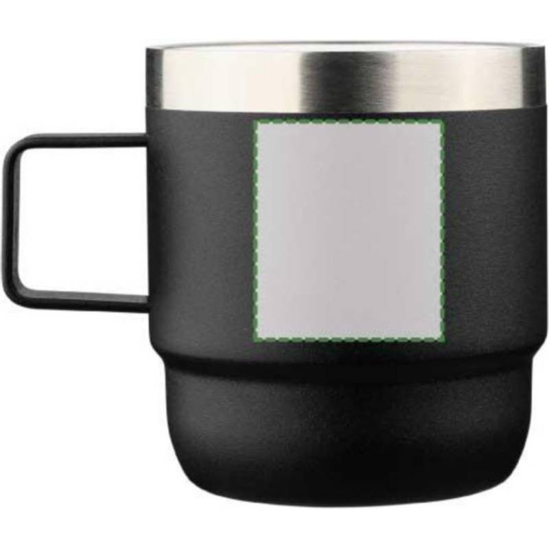 Dvojstenný hrnček z recyklovaného nerezu (180 ml) Lilia, čierna Dvojstenný hrnček z recyklovaného nerezu (180 ml) Lilia, čierna