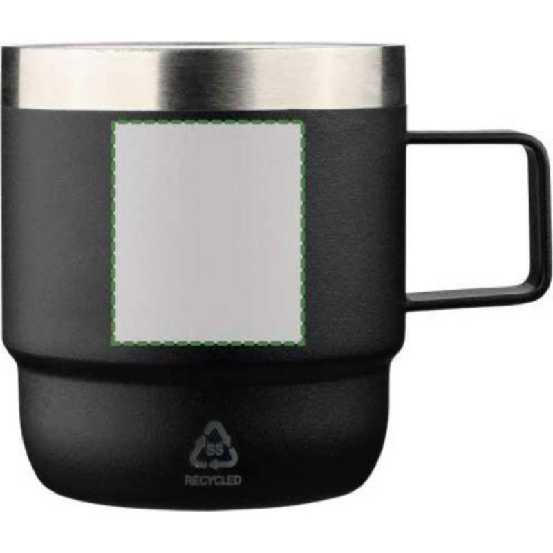 Dvojstenný hrnček z recyklovaného nerezu (180 ml) Lilia, čierna Dvojstenný hrnček z recyklovaného nerezu (180 ml) Lilia, čierna