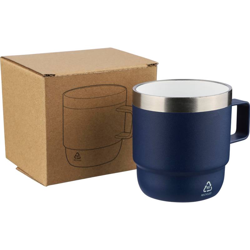 Dvojstenný hrnček z recyklovaného nerezu (180 ml) Lilia, čierna Dvojstenný hrnček z recyklovaného nerezu (180 ml) Lilia, čierna