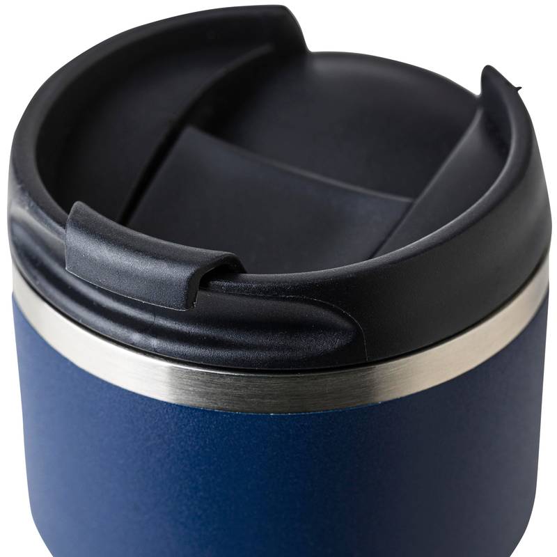 Hrnček z recyklovaného nerezu s dvojitou stenou (175 ml) Oli, čierna Hrnček z recyklovaného nerezu s dvojitou stenou (175 ml) Oli, čierna