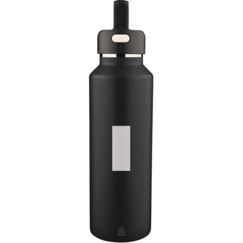 Dvojstenná fľaša z recyklovaného nerezu (600 ml) Mace, čierna Dvojstenná fľaša z recyklovaného nerezu (600 ml) Mace, čierna