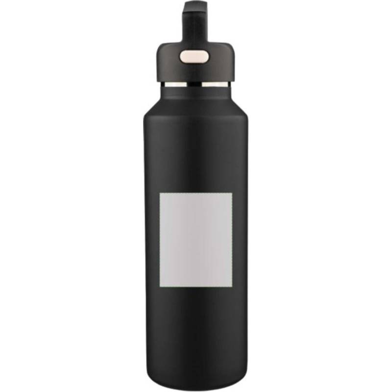 Dvojstenná fľaša z recyklovaného nerezu (600 ml) Mace, čierna Dvojstenná fľaša z recyklovaného nerezu (600 ml) Mace, čierna