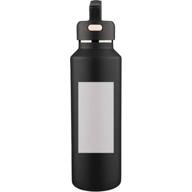 Dvojstenná fľaša z recyklovaného nerezu (600 ml) Mace, čierna Dvojstenná fľaša z recyklovaného nerezu (600 ml) Mace, čierna