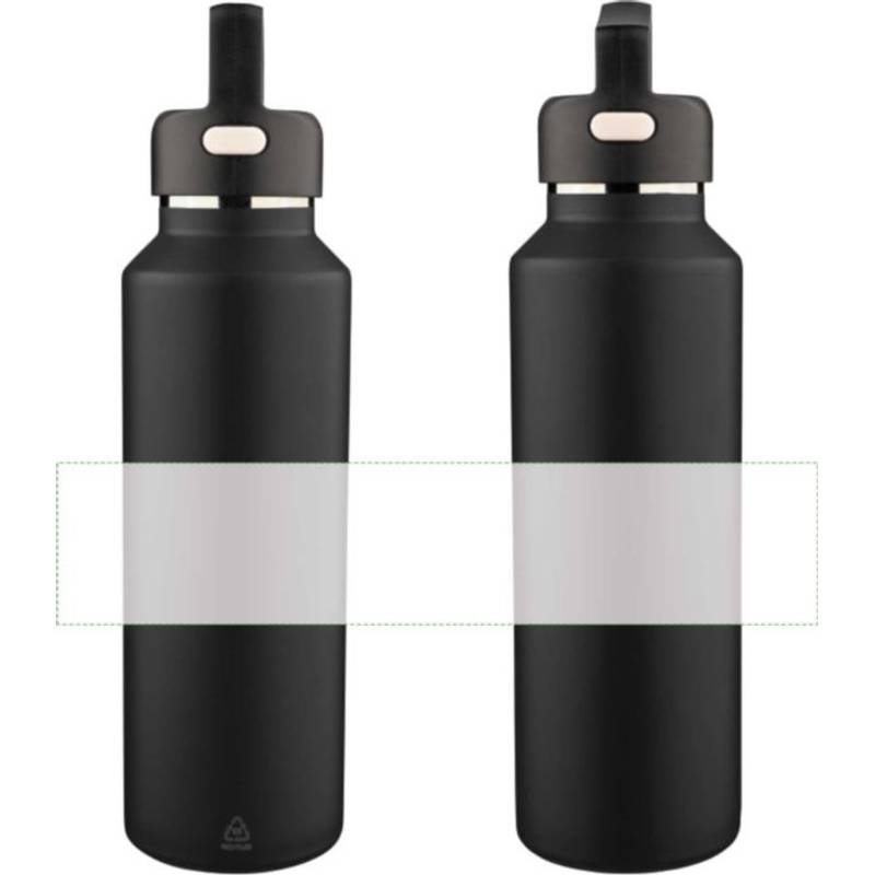 Dvojstenná fľaša z recyklovaného nerezu (600 ml) Mace, čierna Dvojstenná fľaša z recyklovaného nerezu (600 ml) Mace, čierna