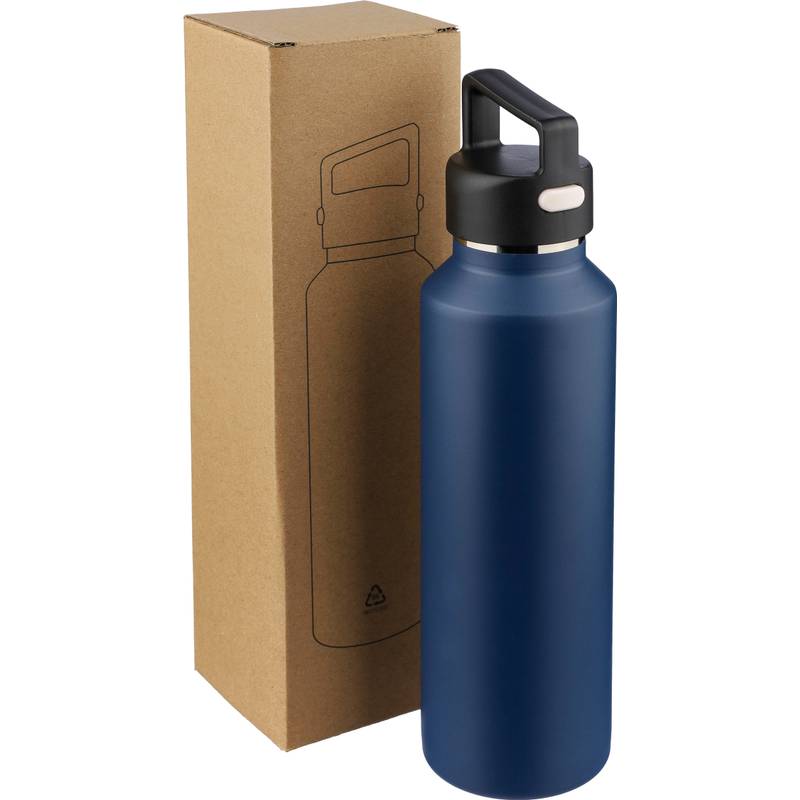 Dvojstenná fľaša z recyklovaného nerezu (600 ml) Mace, čierna Dvojstenná fľaša z recyklovaného nerezu (600 ml) Mace, čierna