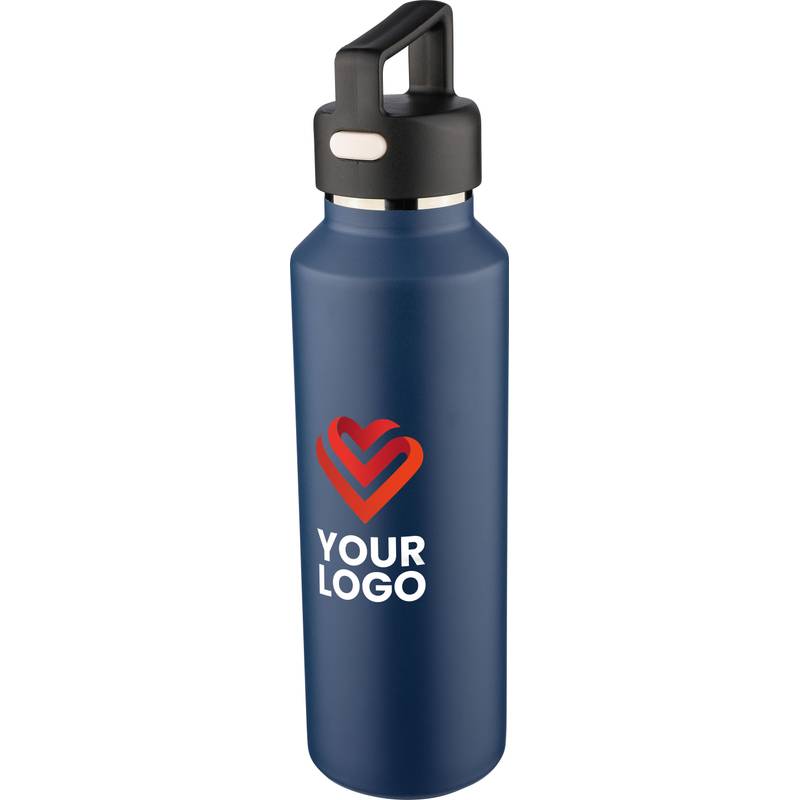 Dvojstenná fľaša z recyklovaného nerezu (600 ml) Mace, čierna Dvojstenná fľaša z recyklovaného nerezu (600 ml) Mace, čierna