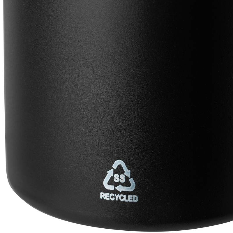 Dvojstenná fľaša z recyklovaného nerezu (600 ml) Mace, čierna Dvojstenná fľaša z recyklovaného nerezu (600 ml) Mace, čierna