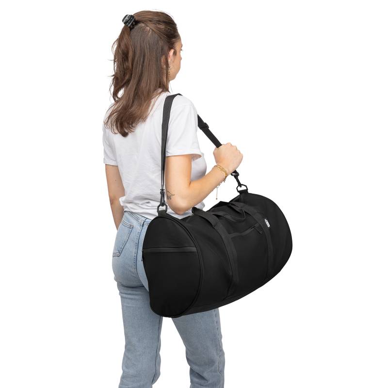 Cestovná taška z rPET Aisha, čierna Cestovná taška z rPET Aisha, čierna