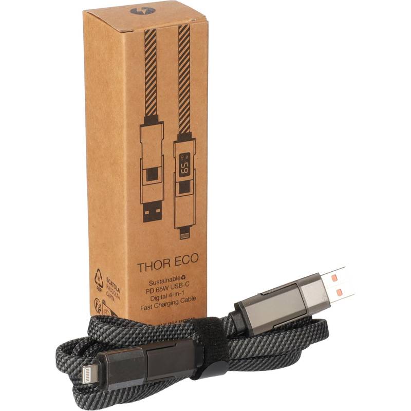 Nabíjací kábel BrandCharger Thor Eco, čierna Gun Metal Nabíjací kábel BrandCharger Thor Eco, čierna Gun Metal