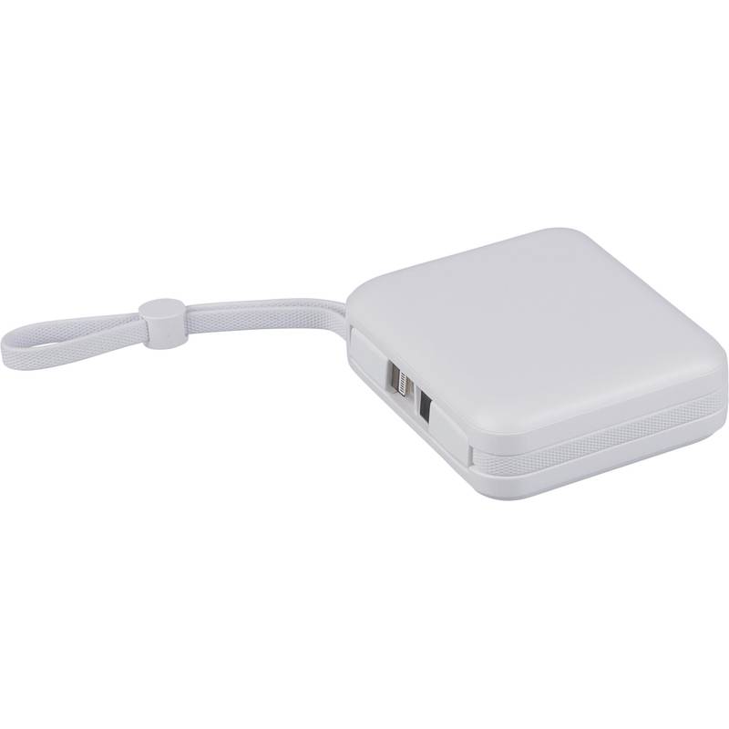 Powerbanka Jona z rABS plastu, čierna Powerbanka Jona z rABS plastu, čierna