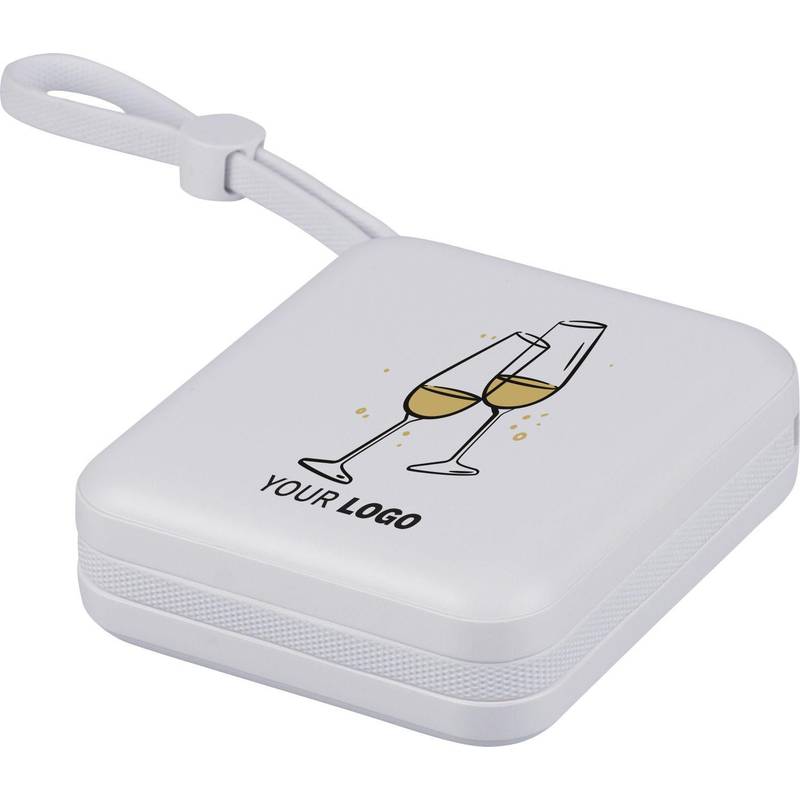 Powerbanka Jona z rABS plastu, čierna Powerbanka Jona z rABS plastu, čierna