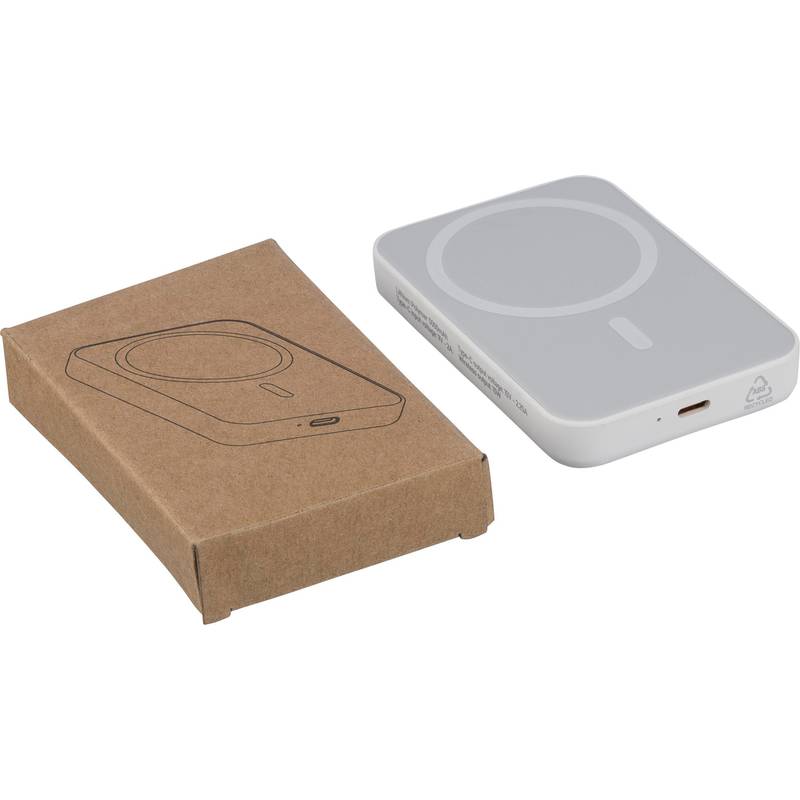 Bezdrôtová nabíjačka a powerbanka Miren, čierna Bezdrôtová nabíjačka a powerbanka Miren, čierna