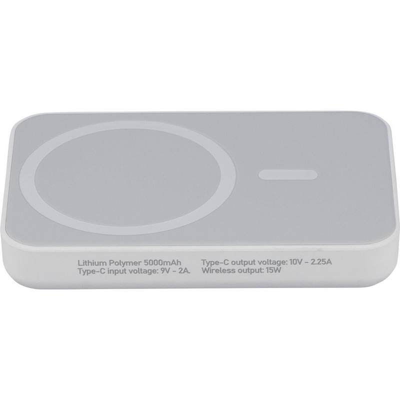 Bezdrôtová nabíjačka a powerbanka Miren, čierna Bezdrôtová nabíjačka a powerbanka Miren, čierna