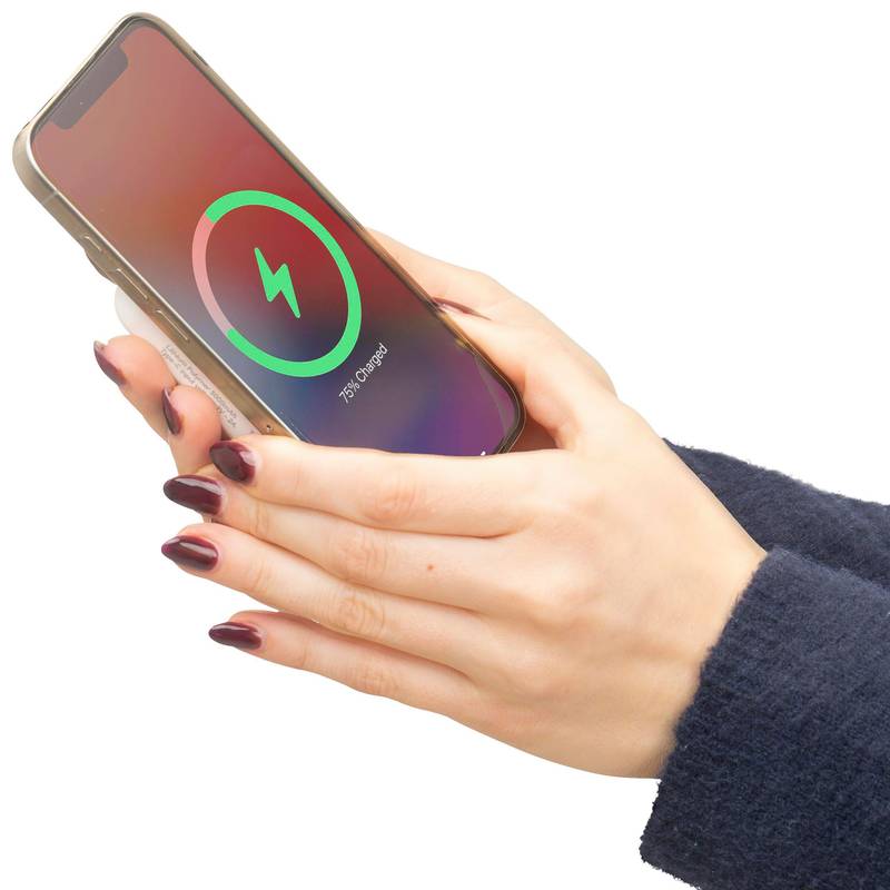 Bezdrôtová nabíjačka a powerbanka Miren, čierna Bezdrôtová nabíjačka a powerbanka Miren, čierna