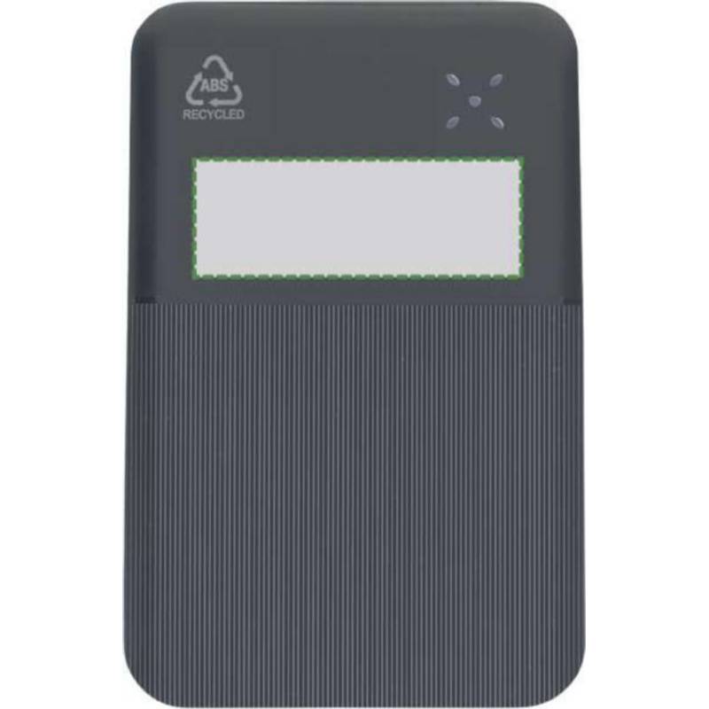 Powerbanka z rABS plastu Tavi, čierna Powerbanka z rABS plastu Tavi, čierna