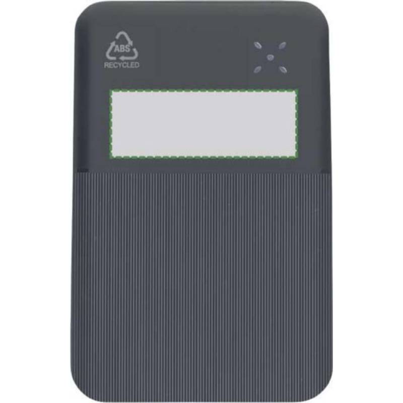 Powerbanka z rABS plastu Tavi, čierna Powerbanka z rABS plastu Tavi, čierna